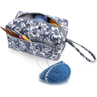 Luxja Bolsa de Almacenamiento de Lana- Bolsa de Crochet Bolsa de Tejer- Bolso para madejas de Hilo- Ganchos de Ganchillo…